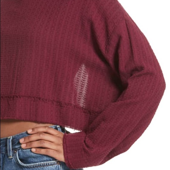 Free People Waking in Hueco tie back Crop Sweater - Picture 6 of 8